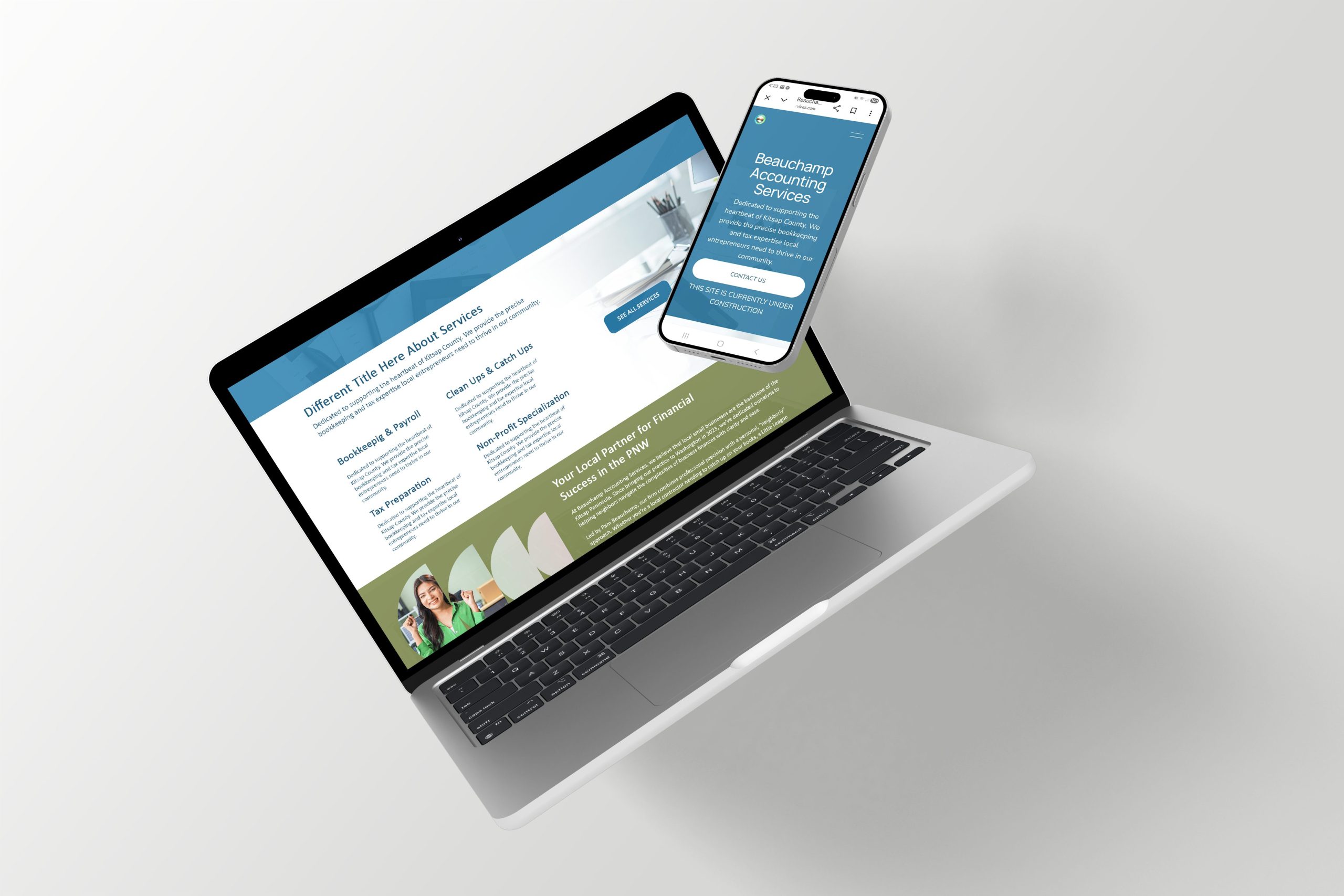 beauchamp accounting website redesign by milestone marketing llc in kitsap county silverdale.